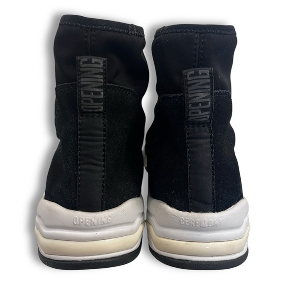 Opening Ceremony Black/White Suede Leather Anhabbel High Top Chunky Sneakers - Picture 7 of 16